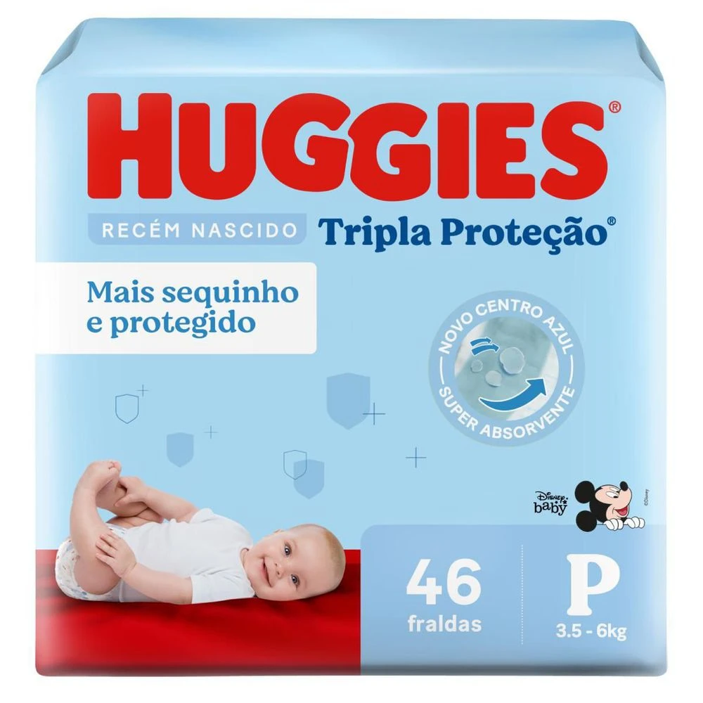 Fralda Huggies Tripla Proteção P 46 Fraldas