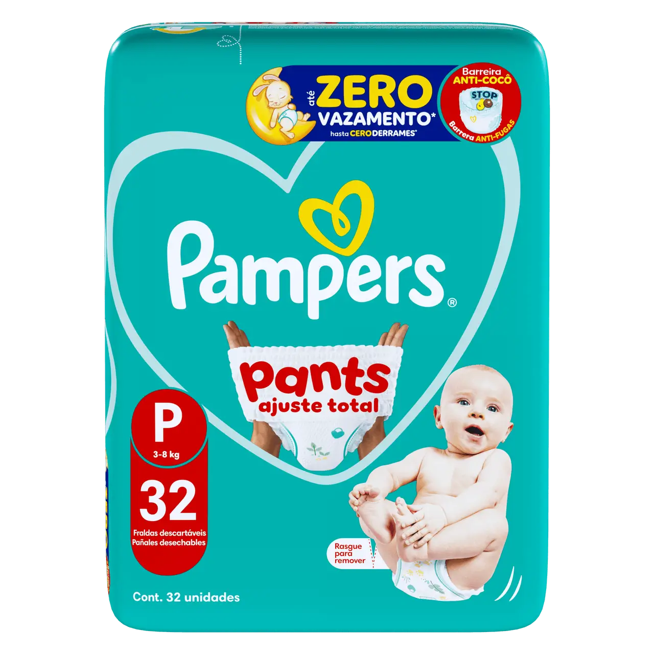 Fralda Descartável Pampers Pants Mega P 32 Unidades