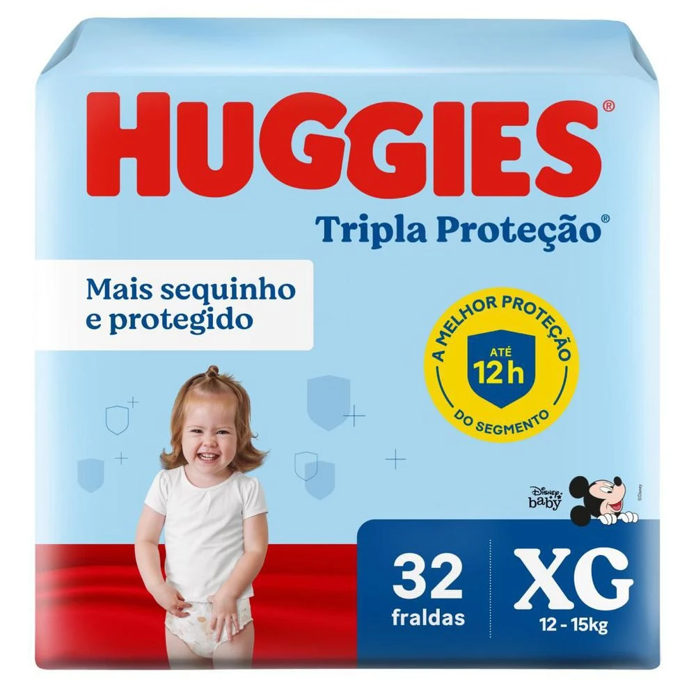 Fralda Huggies Tripla Proteção XG 32 Fraldas