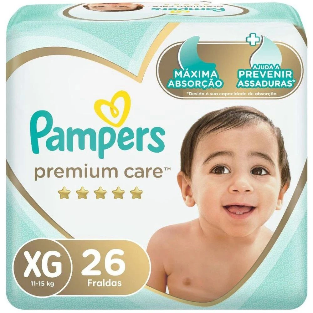 Fralda Pampers Premium Care XG 26 Unidades