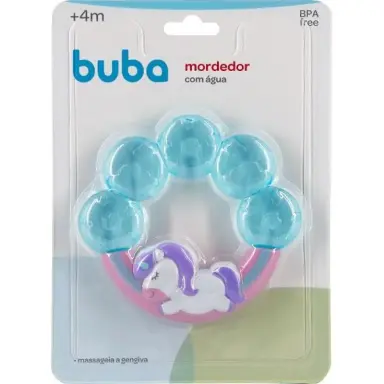 Mordedor para Bebe com Agua Buba Unicornio