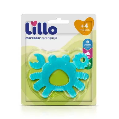 Mordedor Bebê Massageador de Gengivas Caranguejo Azul Lillo